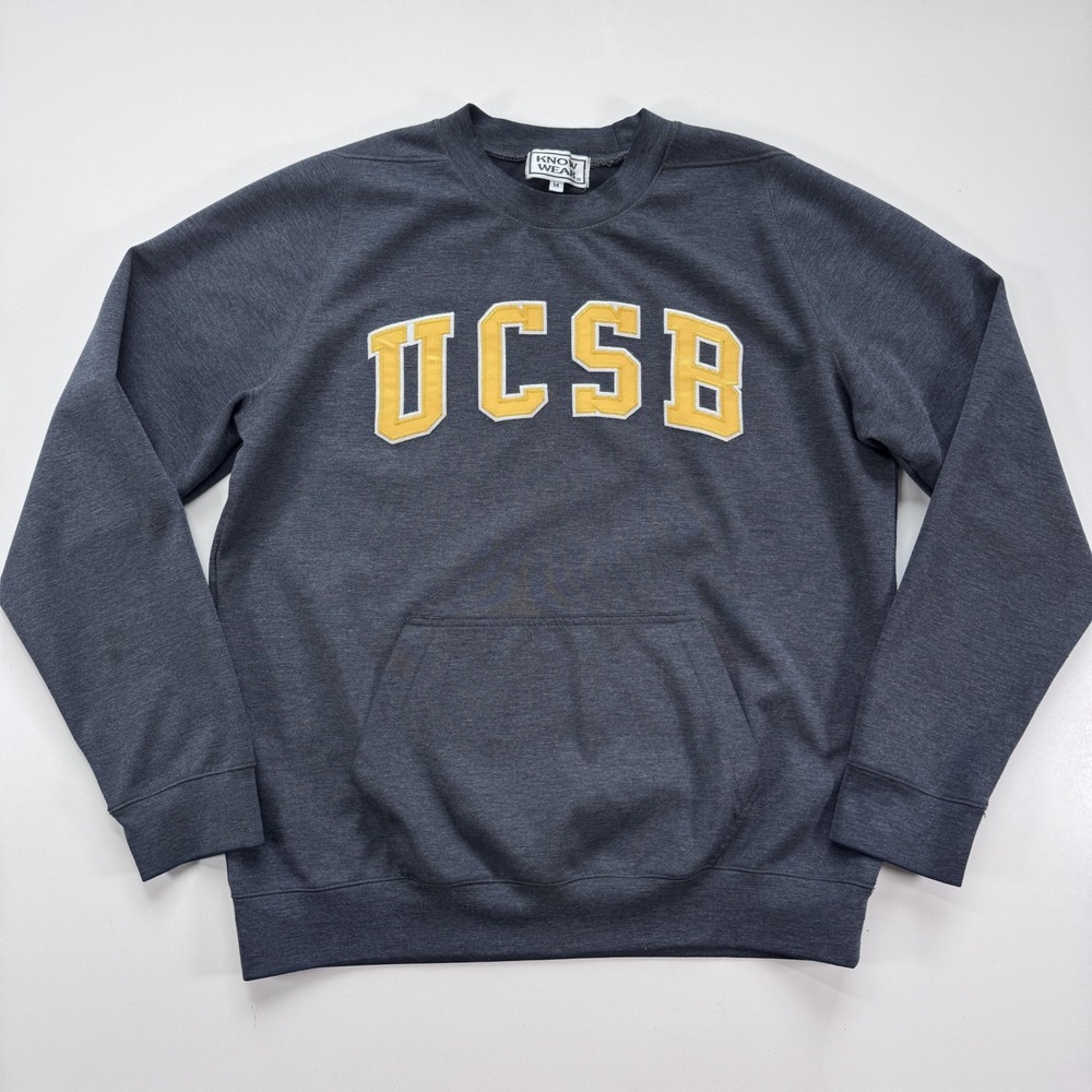 UCSB‎ Gauchos Crewneck Sweatshirt Adult Medium Know Wear Embroidered Blue Gray